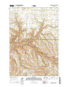 Buckhorn Canyon Oregon Current topographic map, 1:24000 scale, 7.5 X 7.5 Minute, Year 2014