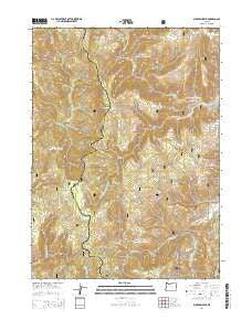 Buckskin Peak Oregon Current topographic map, 1:24000 scale, 7.5 X 7.5 Minute, Year 2014