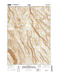 Bull Lake Oregon Current topographic map, 1:24000 scale, 7.5 X 7.5 Minute, Year 2014