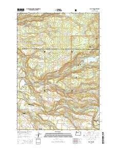 Bull Run Oregon Current topographic map, 1:24000 scale, 7.5 X 7.5 Minute, Year 2014