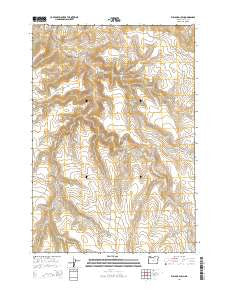 Bullock Gulch Oregon Current topographic map, 1:24000 scale, 7.5 X 7.5 Minute, Year 2014