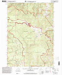 Bullrun Rock Oregon Historical topographic map, 1:24000 scale, 7.5 X 7.5 Minute, Year 1998