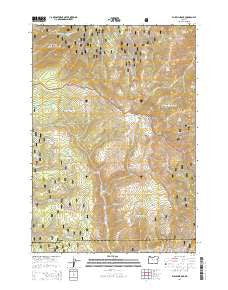 Bullrun Rock Oregon Current topographic map, 1:24000 scale, 7.5 X 7.5 Minute, Year 2014