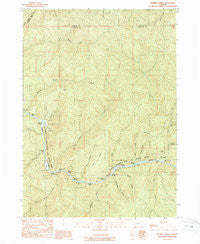 Bunker Creek Oregon Historical topographic map, 1:24000 scale, 7.5 X 7.5 Minute, Year 1989