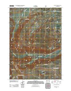 Burn Butte Oregon Historical topographic map, 1:24000 scale, 7.5 X 7.5 Minute, Year 2011