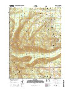 Burn Butte Oregon Current topographic map, 1:24000 scale, 7.5 X 7.5 Minute, Year 2014
