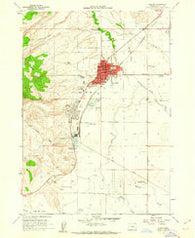Burns Oregon Historical topographic map, 1:24000 scale, 7.5 X 7.5 Minute, Year 1960