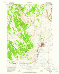 Burns Oregon Historical topographic map, 1:62500 scale, 15 X 15 Minute, Year 1960