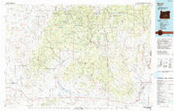 Burns Oregon Historical topographic map, 1:100000 scale, 30 X 60 Minute, Year 1993