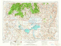 Burns Oregon Historical topographic map, 1:250000 scale, 1 X 2 Degree, Year 1955