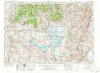Burns Oregon Historical topographic map, 1:250000 scale, 1 X 2 Degree, Year 1955
