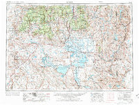 Burns Oregon Historical topographic map, 1:250000 scale, 1 X 2 Degree, Year 1955