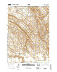 Burns Butte Oregon Current topographic map, 1:24000 scale, 7.5 X 7.5 Minute, Year 2014