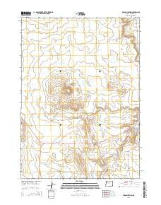 Burns Junction Oregon Current topographic map, 1:24000 scale, 7.5 X 7.5 Minute, Year 2014