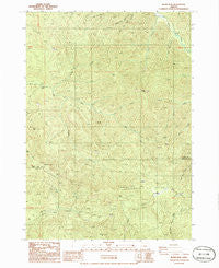 Burnt Mtn Oregon Historical topographic map, 1:24000 scale, 7.5 X 7.5 Minute, Year 1986