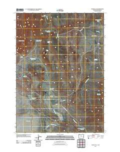 Burnt Flat Oregon Historical topographic map, 1:24000 scale, 7.5 X 7.5 Minute, Year 2011