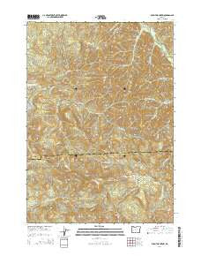 Burnt Mountain Oregon Current topographic map, 1:24000 scale, 7.5 X 7.5 Minute, Year 2014