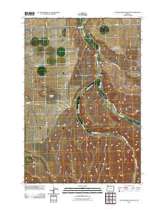 Butter Creek Junction Oregon Historical topographic map, 1:24000 scale, 7.5 X 7.5 Minute, Year 2011