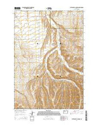 Butter Creek Junction Oregon Current topographic map, 1:24000 scale, 7.5 X 7.5 Minute, Year 2014