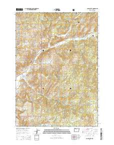 Cadle Butte Oregon Current topographic map, 1:24000 scale, 7.5 X 7.5 Minute, Year 2014