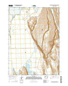 Calderwood Reservoir Oregon Current topographic map, 1:24000 scale, 7.5 X 7.5 Minute, Year 2014