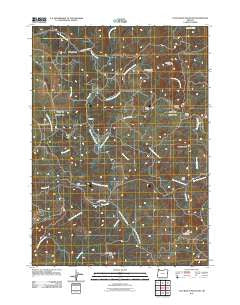 Calf Ranch Mountain Oregon Historical topographic map, 1:24000 scale, 7.5 X 7.5 Minute, Year 2011