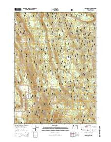 Calimus Butte Oregon Current topographic map, 1:24000 scale, 7.5 X 7.5 Minute, Year 2014