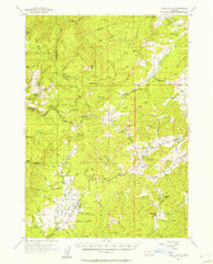 Camas Valley Oregon Historical topographic map, 1:62500 scale, 15 X 15 Minute, Year 1955