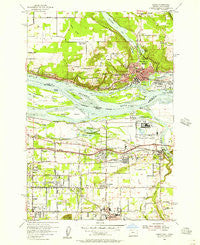 Camas Washington Historical topographic map, 1:24000 scale, 7.5 X 7.5 Minute, Year 1954