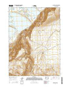 Campbell Lake Oregon Current topographic map, 1:24000 scale, 7.5 X 7.5 Minute, Year 2014