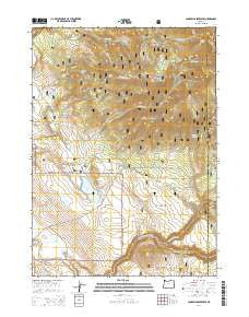 Campbell Reservoir Oregon Current topographic map, 1:24000 scale, 7.5 X 7.5 Minute, Year 2014