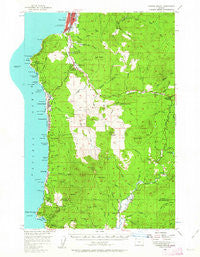 Cannon Beach Oregon Historical topographic map, 1:62500 scale, 15 X 15 Minute, Year 1955