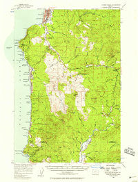 Cannon Beach Oregon Historical topographic map, 1:62500 scale, 15 X 15 Minute, Year 1955