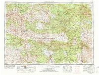 Canyon City Oregon Historical topographic map, 1:250000 scale, 1 X 2 Degree, Year 1955