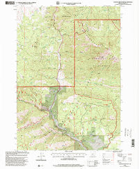 Canyon Mountain Oregon Historical topographic map, 1:24000 scale, 7.5 X 7.5 Minute, Year 1998