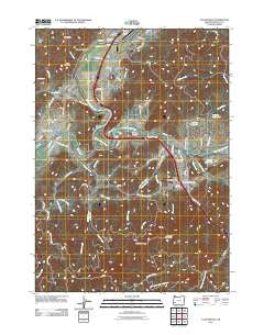 Canyonville Oregon Historical topographic map, 1:24000 scale, 7.5 X 7.5 Minute, Year 2011