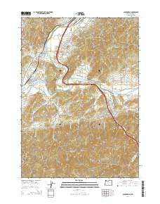Canyonville Oregon Current topographic map, 1:24000 scale, 7.5 X 7.5 Minute, Year 2014