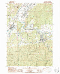 Canyonville Oregon Historical topographic map, 1:24000 scale, 7.5 X 7.5 Minute, Year 1986