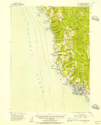 Cape Ferrelo Oregon Historical topographic map, 1:62500 scale, 15 X 15 Minute, Year 1954