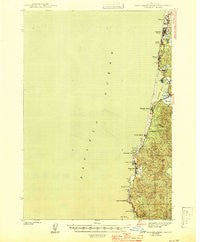 Cape Foulweather Oregon Historical topographic map, 1:62500 scale, 15 X 15 Minute, Year 1944