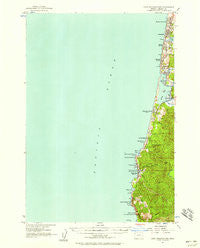 Cape Foulweather Oregon Historical topographic map, 1:62500 scale, 15 X 15 Minute, Year 1957