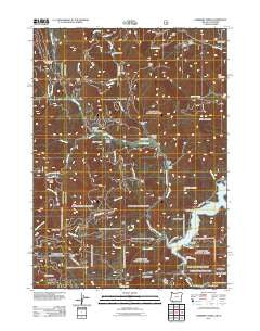 Carberry Creek Oregon Historical topographic map, 1:24000 scale, 7.5 X 7.5 Minute, Year 2011