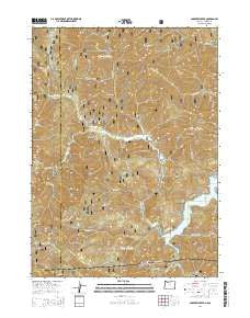 Carberry Creek Oregon Current topographic map, 1:24000 scale, 7.5 X 7.5 Minute, Year 2014