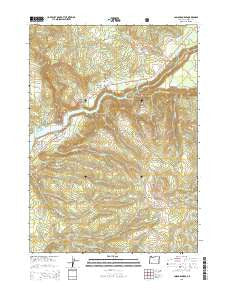 Cascade Gorge Oregon Current topographic map, 1:24000 scale, 7.5 X 7.5 Minute, Year 2014
