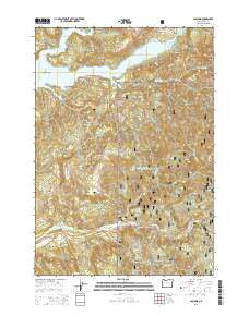 Cascadia Oregon Current topographic map, 1:24000 scale, 7.5 X 7.5 Minute, Year 2014