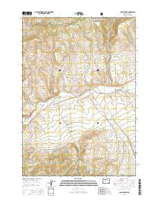 Castle Creek Oregon Current topographic map, 1:24000 scale, 7.5 X 7.5 Minute, Year 2014