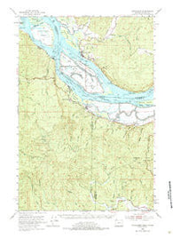Cathlamet Washington Historical topographic map, 1:62500 scale, 15 X 15 Minute, Year 1953