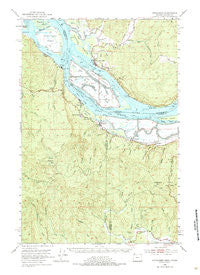 Cathlamet Washington Historical topographic map, 1:62500 scale, 15 X 15 Minute, Year 1953