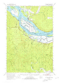 Cathlamet Washington Historical topographic map, 1:62500 scale, 15 X 15 Minute, Year 1953