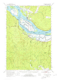 Cathlamet Washington Historical topographic map, 1:62500 scale, 15 X 15 Minute, Year 1953